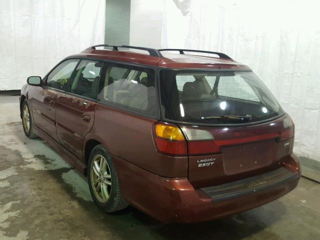 4S3BH646X36300021 - 2003 SUBARU LEGACY GT RED photo 3