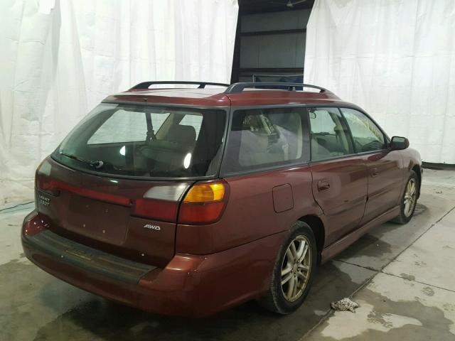 4S3BH646X36300021 - 2003 SUBARU LEGACY GT RED photo 4