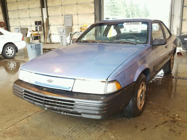 1G1JC14G6M7264418 - 1991 CHEVROLET CAVALIER V BLUE photo 2