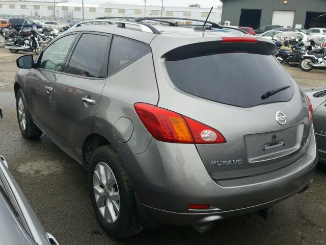 JN8AZ1MW7AW106589 - 2010 NISSAN MURANO S GRAY photo 3