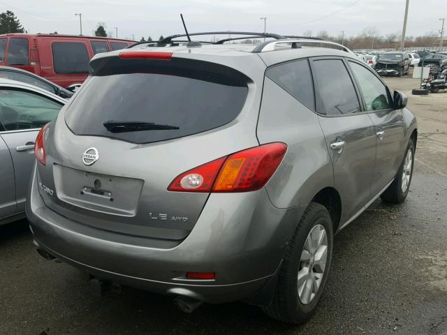 JN8AZ1MW7AW106589 - 2010 NISSAN MURANO S GRAY photo 4