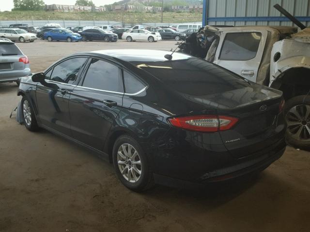 3FA6P0G78FR226200 - 2015 FORD FUSION S BLACK photo 3