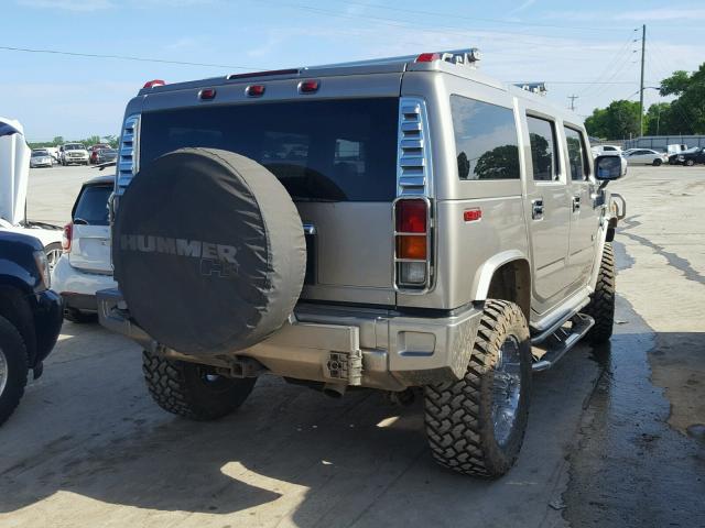 5GRGN23UX3H119821 - 2003 HUMMER H2 GRAY photo 4