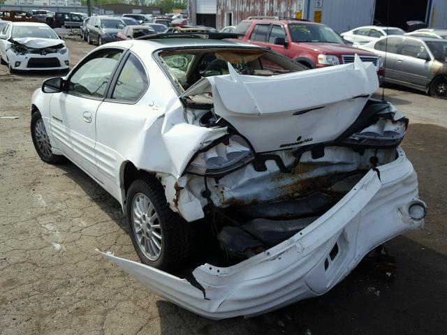 1G2NE12E1XM755199 - 1999 PONTIAC GRAND AM S 白色 照片 3