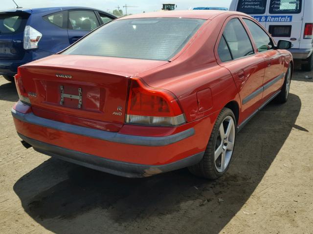 YV1RH52Y942383893 - 2004 VOLVO S60 R RED photo 4