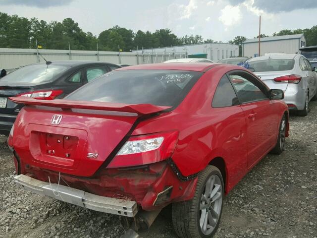 2HGFG21537H705734 - 2007 HONDA CIVIC SI RED photo 4