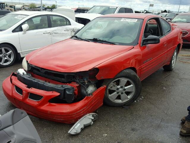 1G2NE12E9XM760957 - 1999 PONTIAC GRAND AM S წითელი ფოტო 2