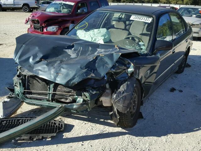2HGEJ6611YH574654 - 2000 HONDA CIVIC BASE GREEN photo 2