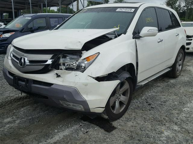 2HNYD28817H537277 - 2007 ACURA MDX SPORT WHITE photo 2