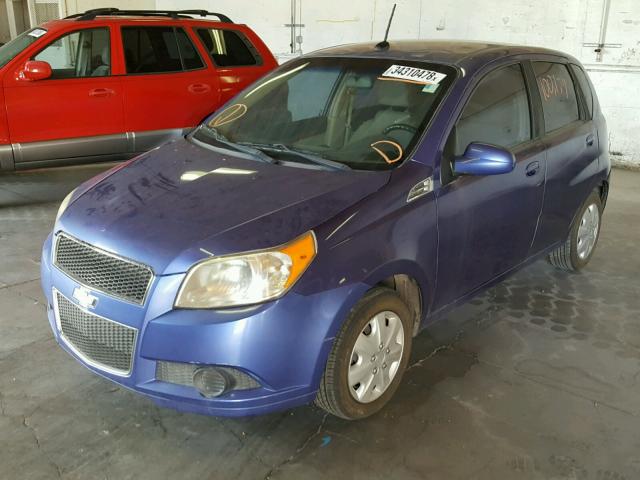 KL1TD66E09B333945 - 2009 CHEVROLET AVEO LS PURPLE photo 2