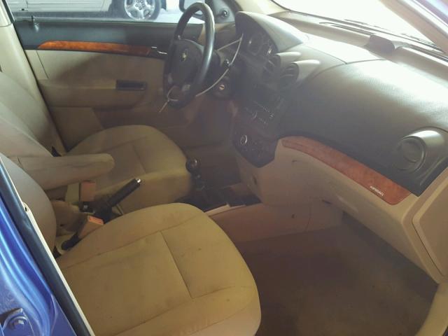 KL1TD66E09B333945 - 2009 CHEVROLET AVEO LS PURPLE photo 5