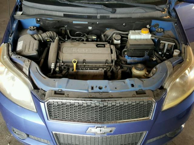 KL1TD66E09B333945 - 2009 CHEVROLET AVEO LS PURPLE photo 7