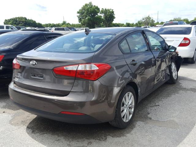 KNAFX4A60E5101093 - 2014 KIA FORTE LX CHARCOAL photo 4