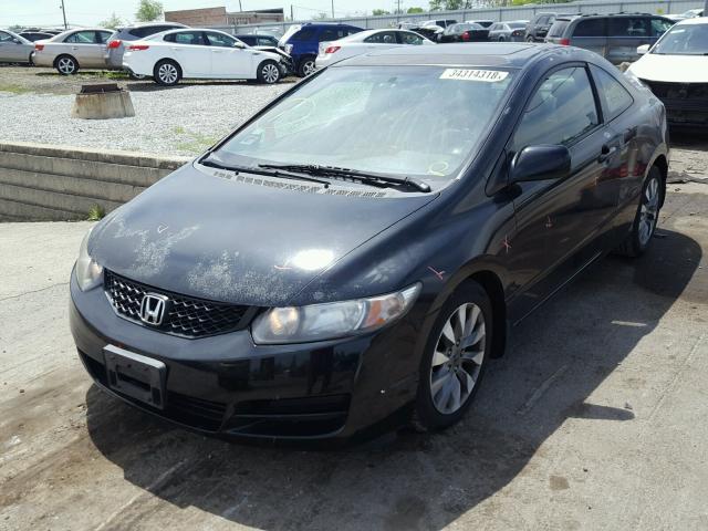 2HGFG12919H538854 - 2009 HONDA CIVIC EXL BLACK photo 2