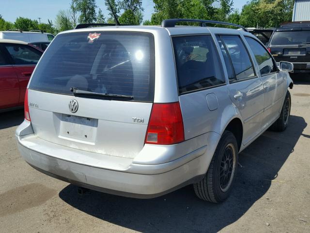 WVWRP61J23W580947 - 2003 VOLKSWAGEN JETTA GL T SILVER photo 4