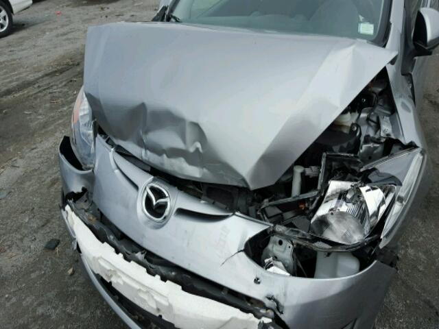 JM1DE1KY6C0148220 - 2012 MAZDA MAZDA2 SILVER photo 7