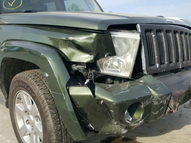1J8HG48K57C624258 - 2007 JEEP COMMANDER 绿色 照片 10