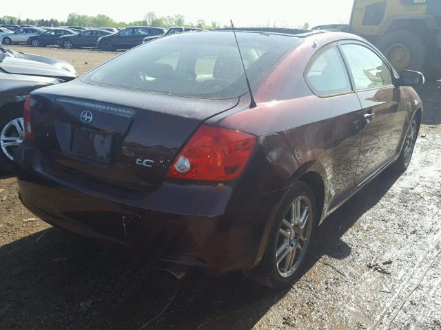 JTKDE177660089845 - 2006 TOYOTA SCION TC 勃艮第红 照片 4