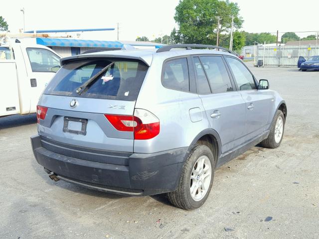 WBXPA73475WC45312 - 2005 BMW X3 2.5I BLUE photo 4