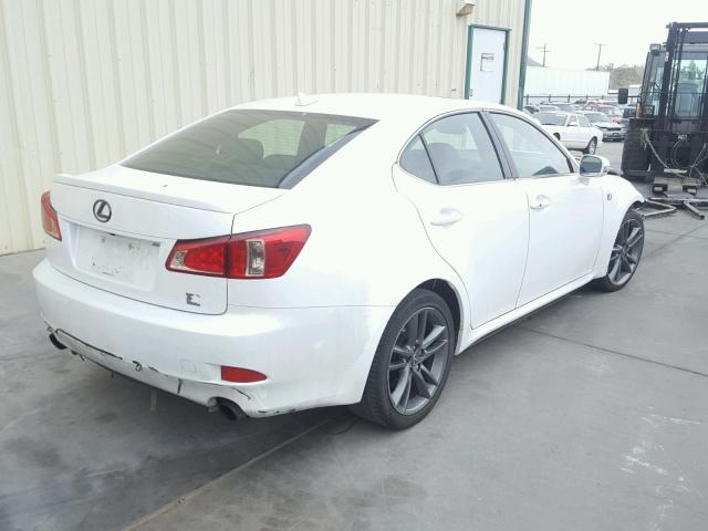 JTHBF5C24B5148593 - 2011 LEXUS IS 250 WHITE photo 4