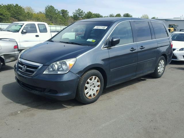 5FNRL38216B072907 - 2006 HONDA ODYSSEY LX GRAY photo 2