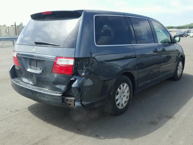 5FNRL38216B072907 - 2006 HONDA ODYSSEY LX GRAY photo 4