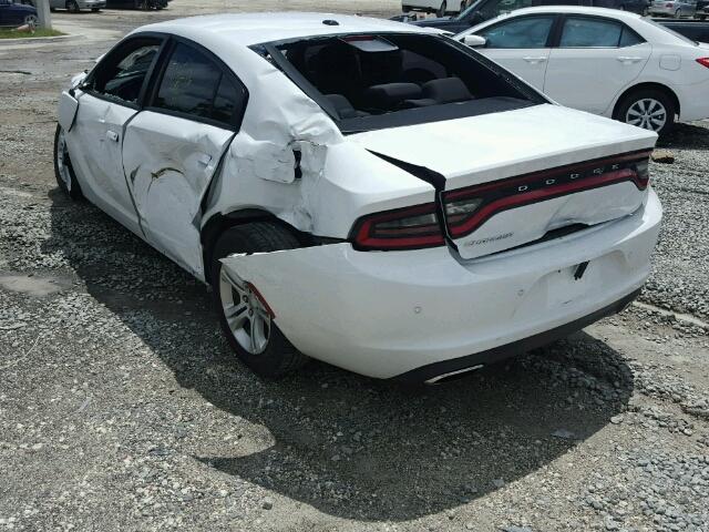 2C3CDXBG7FH734535 - 2015 DODGE CHARGER SE WHITE photo 3