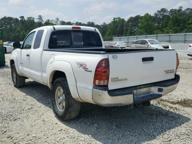 5TETU62N25Z034638 - 2005 TOYOTA TACOMA PRE WHITE photo 3