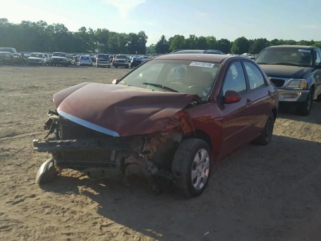 KNAFE221695631149 - 2009 KIA SPECTRA EX MAROON photo 2