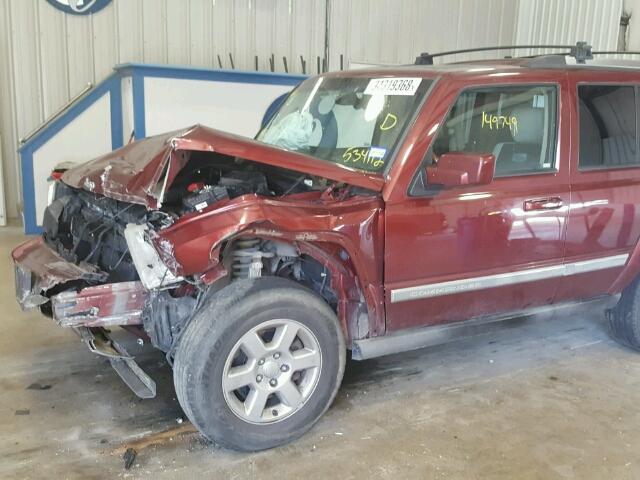 1J8HH68287C534112 - 2007 JEEP COMMANDER მუქწითელი ფოტო 9