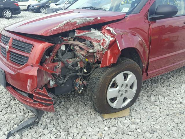 1B3HB28B07D157644 - 2007 DODGE CALIBER RED photo 9