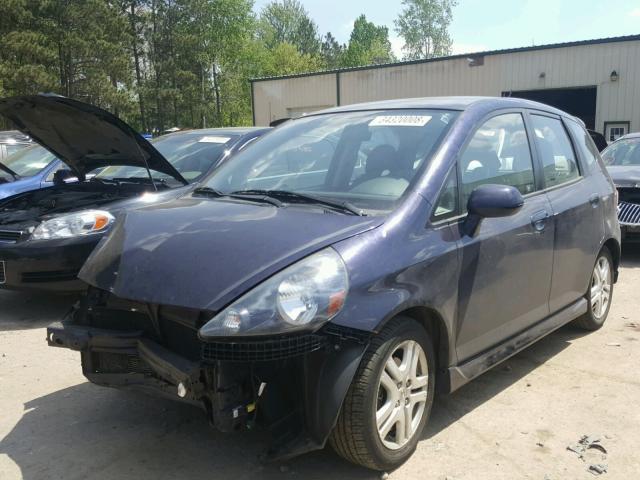 JHMGD38658S044989 - 2008 HONDA FIT SPORT PURPLE photo 2