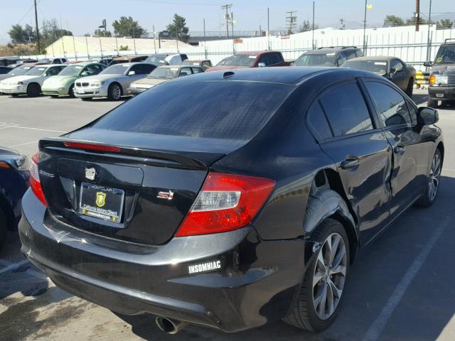 2HGFB6E54CH706627 - 2012 HONDA CIVIC SI BLACK photo 4