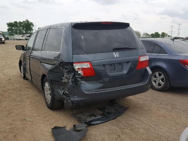 5FNRL38216B086466 - 2006 HONDA ODYSSEY LX GRAY photo 3