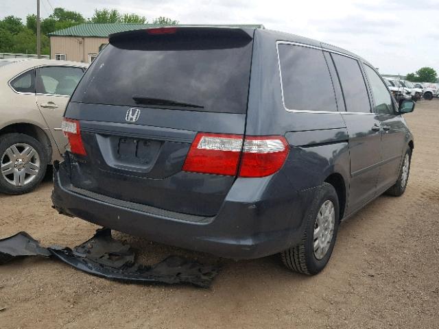 5FNRL38216B086466 - 2006 HONDA ODYSSEY LX GRAY photo 4