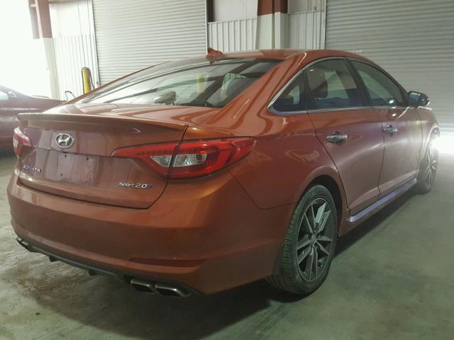 5NPE34AB4FH179787 - 2015 HYUNDAI SONATA SPO ORANGE photo 4