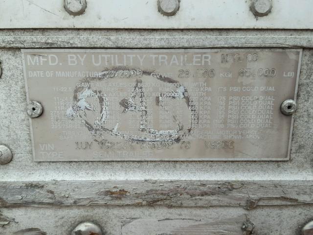 1UYVS253X7G018278 - 2007 UTILITY TRAILER WHITE photo 10