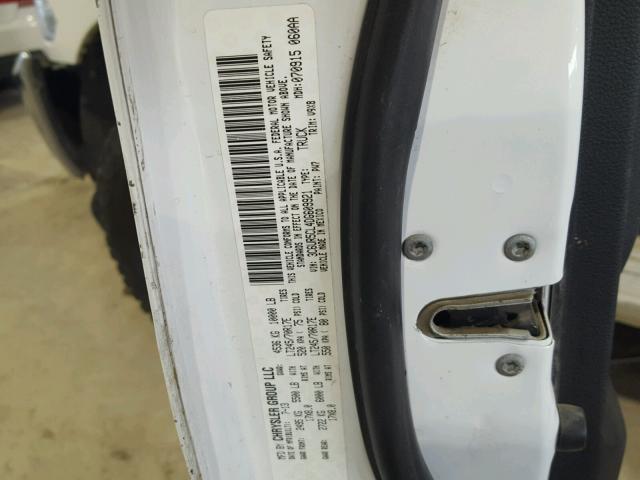 3C6UR5CL4DG609921 - 2013 RAM 2500 ST WHITE photo 10