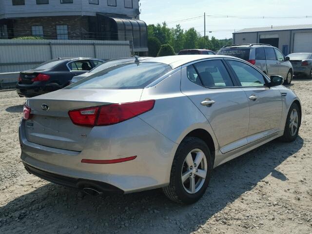 5XXGM4A77EG330231 - 2014 KIA OPTIMA SILVER photo 4