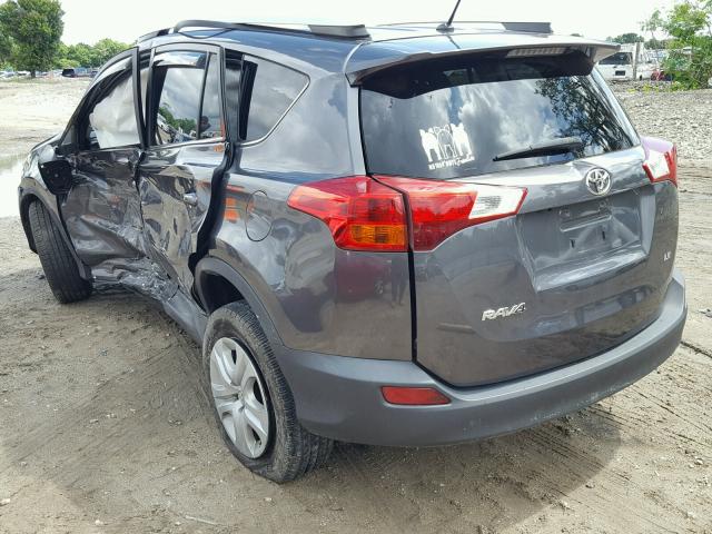 JTMZFREV7EJ006636 - 2014 TOYOTA RAV4 LE GRAY photo 3