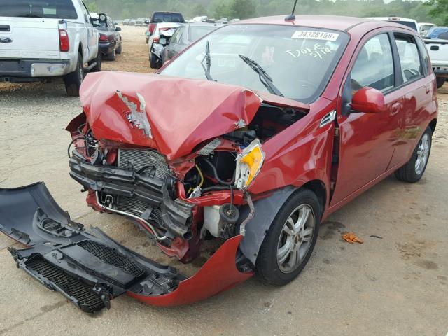 KL1TD6DE6BB225502 - 2011 CHEVROLET AVEO LS RED photo 2