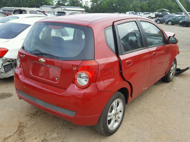 KL1TD6DE6BB225502 - 2011 CHEVROLET AVEO LS RED photo 4