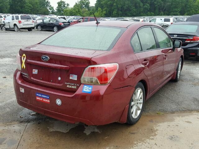 JF1GJAC68DH015392 - 2013 SUBARU IMPREZA PR MAROON photo 4