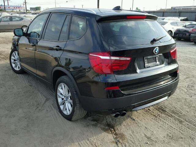 5UXWX9C5XD0A22919 - 2013 BMW X3 XDRIVE2 BLACK photo 3