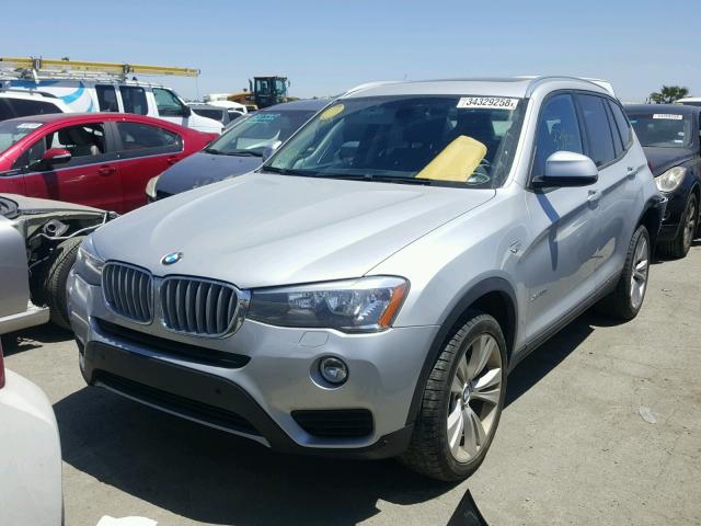 5UXWY3C57G0N86779 - 2016 BMW X3 XDRIVE2 SILVER photo 2