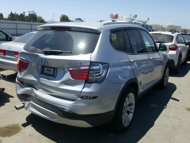 5UXWY3C57G0N86779 - 2016 BMW X3 XDRIVE2 SILVER photo 4