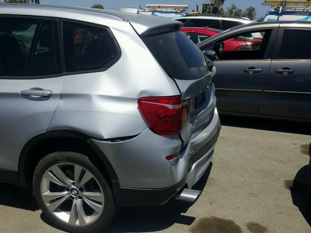 5UXWY3C57G0N86779 - 2016 BMW X3 XDRIVE2 SILVER photo 9
