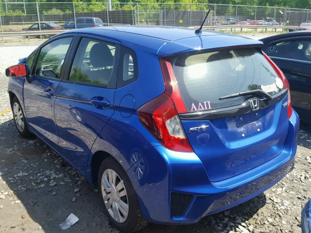 JHMGK5H51GX014365 - 2016 HONDA FIT LX BLUE photo 3