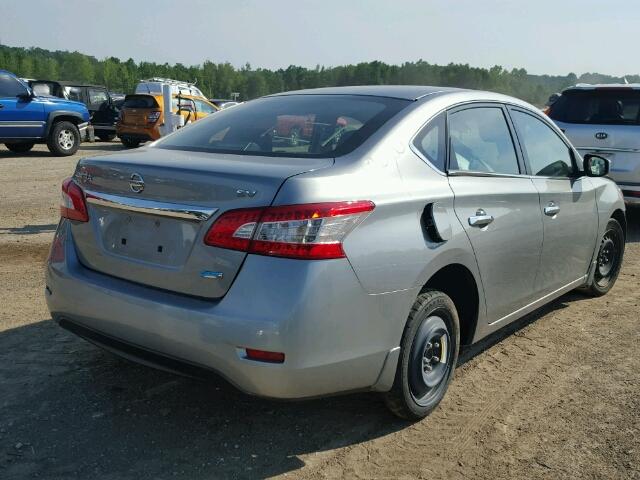 3N1AB7AP2EL630831 - 2014 NISSAN SENTRA S GRAY photo 4