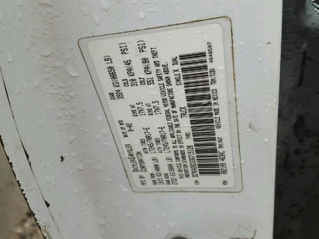 3D7KA26D33G715128 - 2003 DODGE RAM 2500 S Ağ foto 10